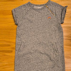GAP Kids, Rainbow Sweatshirt Tunic/Dress 2 pockets, Gray, Girls size L